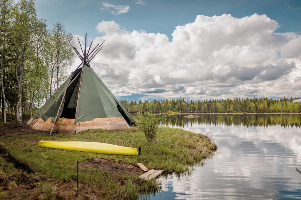 Midsummer nights in Levi, Finnish Lapland