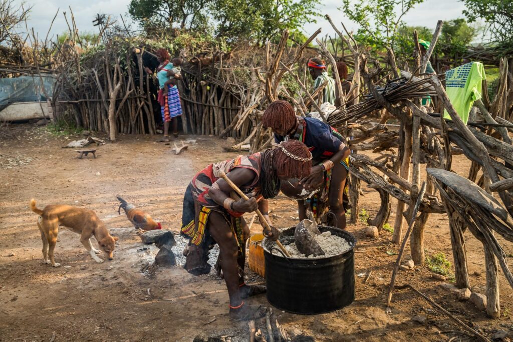 Ceremonies of the Hamar tribe in the Omo Valley of Ethiopia