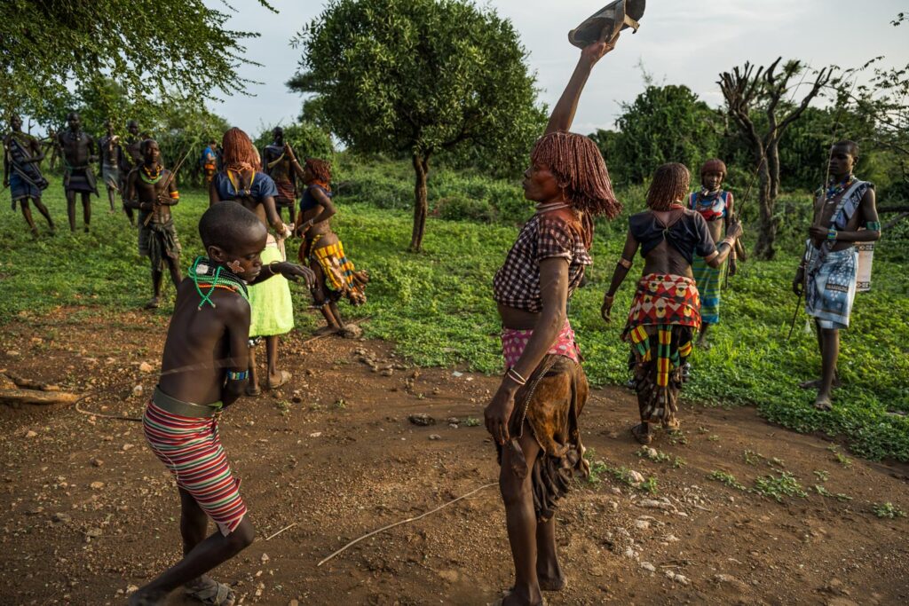 Ceremonies of the Hamar tribe in the Omo Valley of Ethiopia